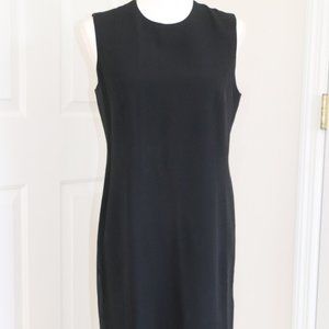 Linda Allard Ellen Tracy Basic Black Sheath Dress